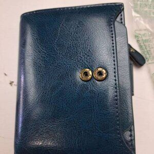 Leather Wallet, Teal